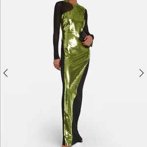 Tom ford liquid sequin and tulle gown